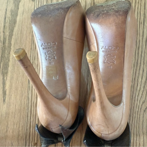 ALDO Nude Bow Back Platform Heels Size 36 (6) - Picture 7 of 7